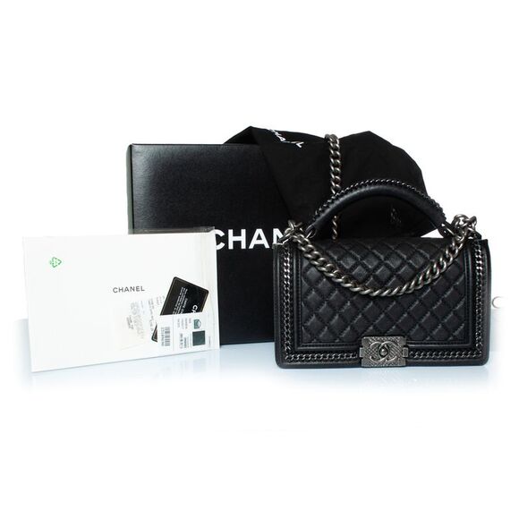 Chanel, Top handle quilted leather boy bag - Picture 6 of 10